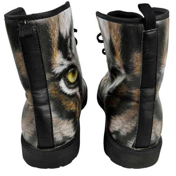 Men’s Soft Leather Chunky Boots “Eye of the Tiger” Size 12 US - 46 EU - Picture 8 of 10